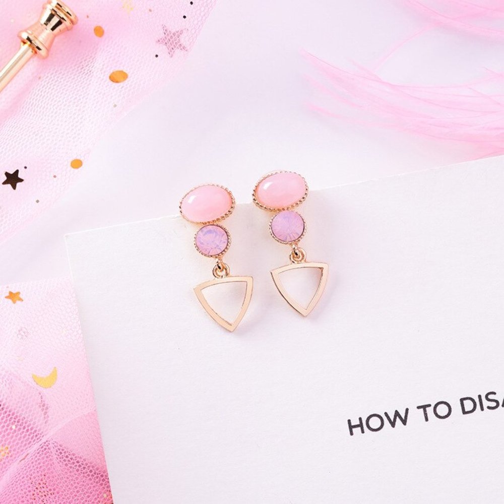 ✨NEW! ✨ ~Pink & Purple Gem Drop Earrings!~